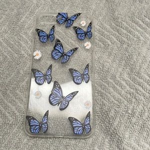 iPhone 7/8 phone case butterfly and flowers